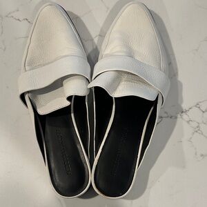 Rebecca Minkoff White Leather Mules